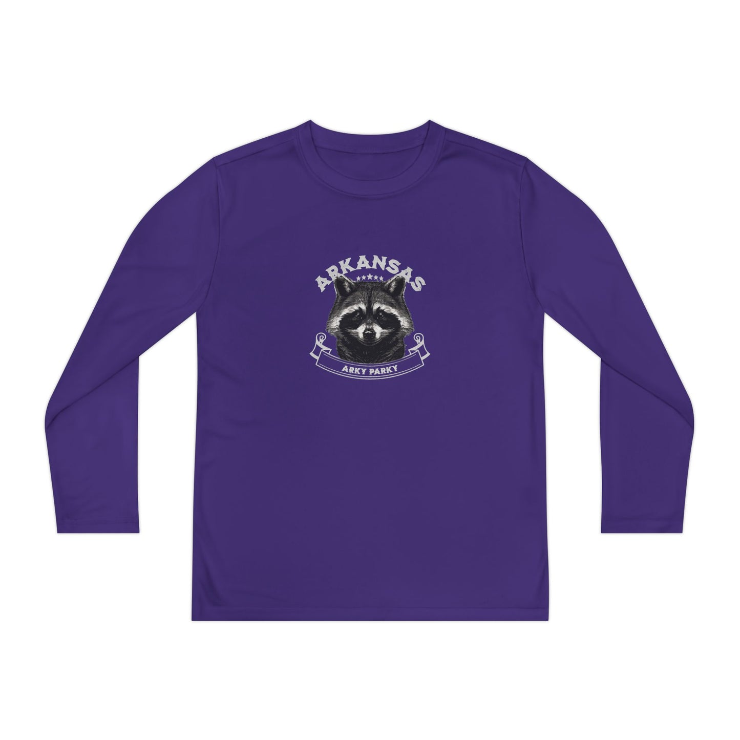Arky Parky "Raccoon" Youth Long Sleeve Competitor Tee – Arkansas Adventure