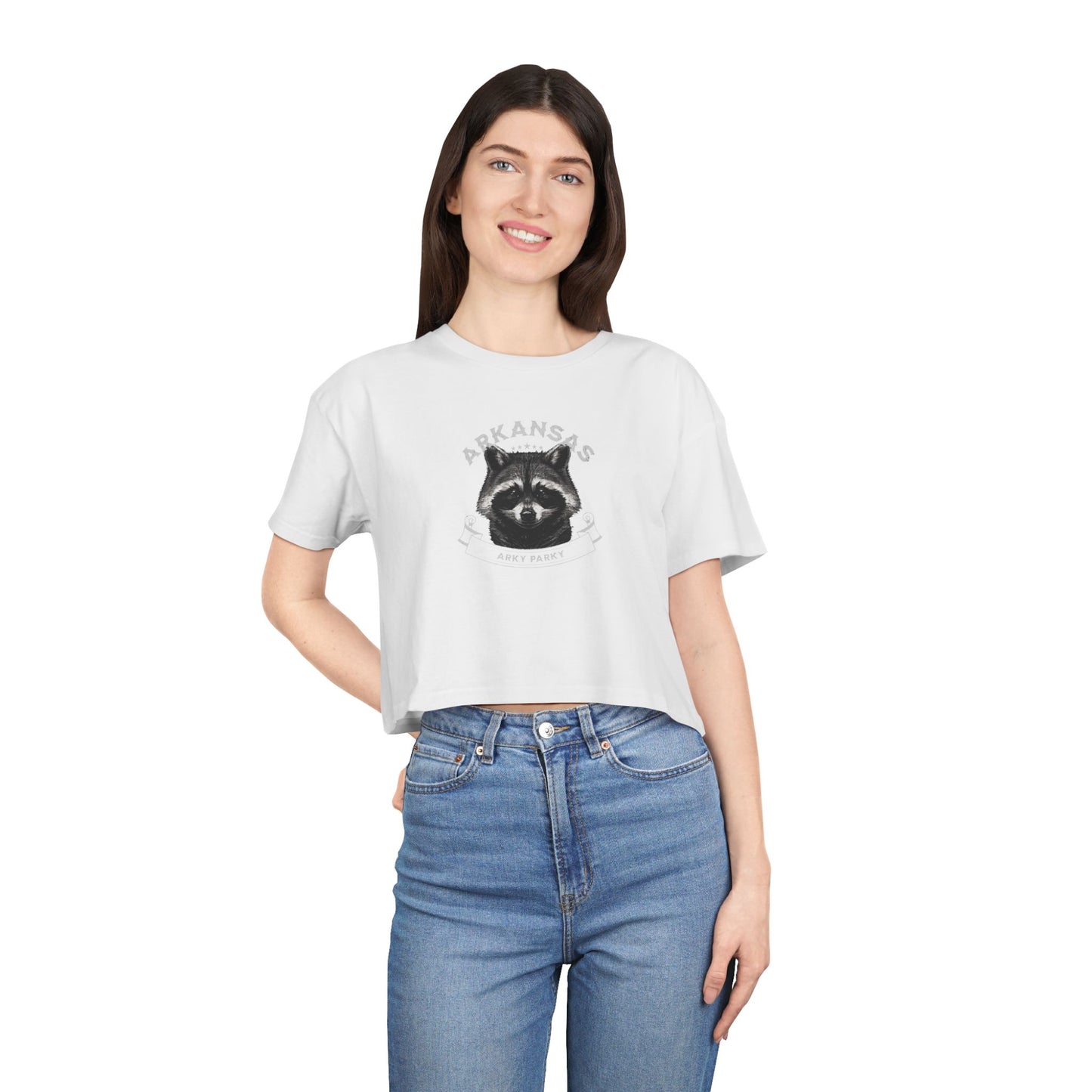 Arkansas Racoon Women's Crop Tee