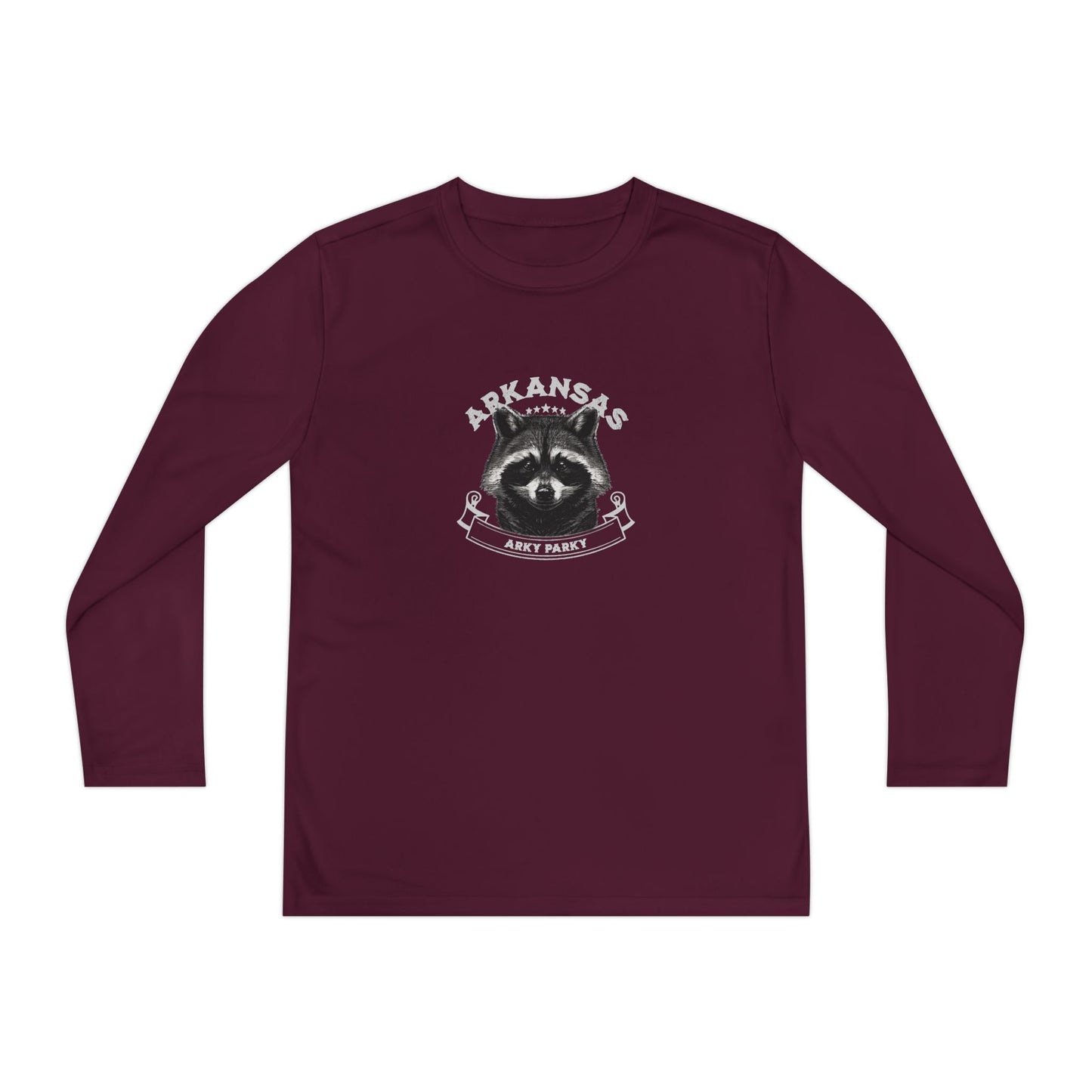 Arky Parky "Raccoon" Youth Long Sleeve Competitor Tee – Arkansas Adventure
