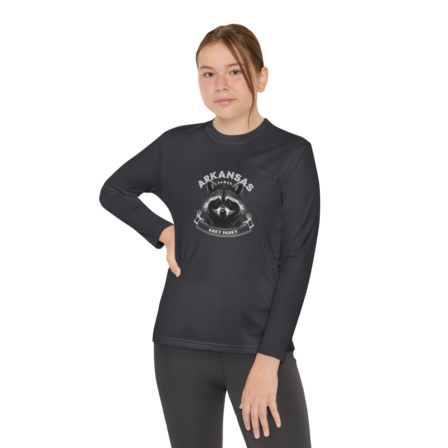 Arky Parky "Raccoon" Youth Long Sleeve Competitor Tee – Arkansas Adventure