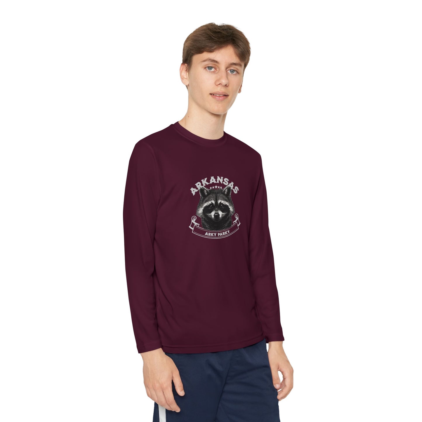 Arky Parky "Raccoon" Youth Long Sleeve Competitor Tee – Arkansas Adventure