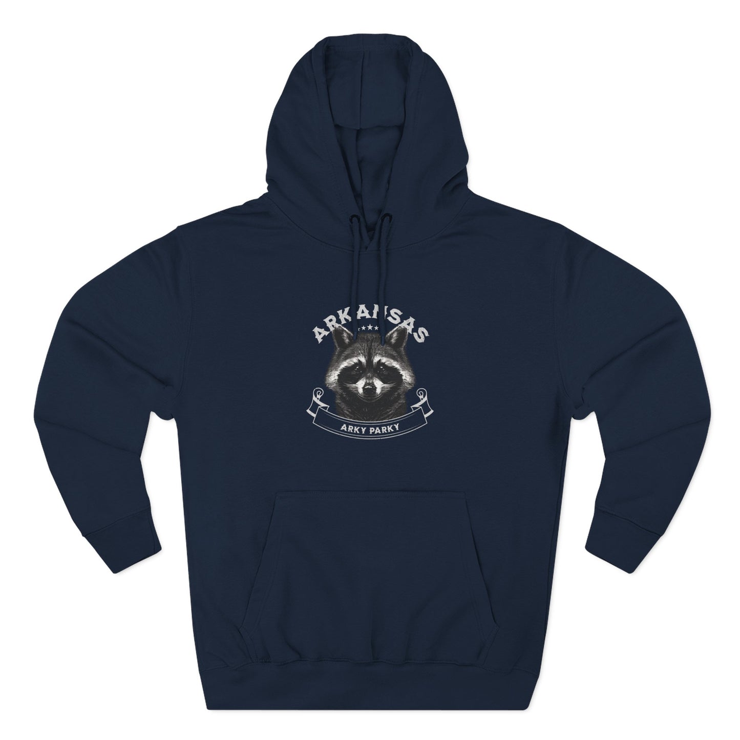 Arky Parky "Arkansas Raccoon" Three-Panel Fleece Lined Hoodie