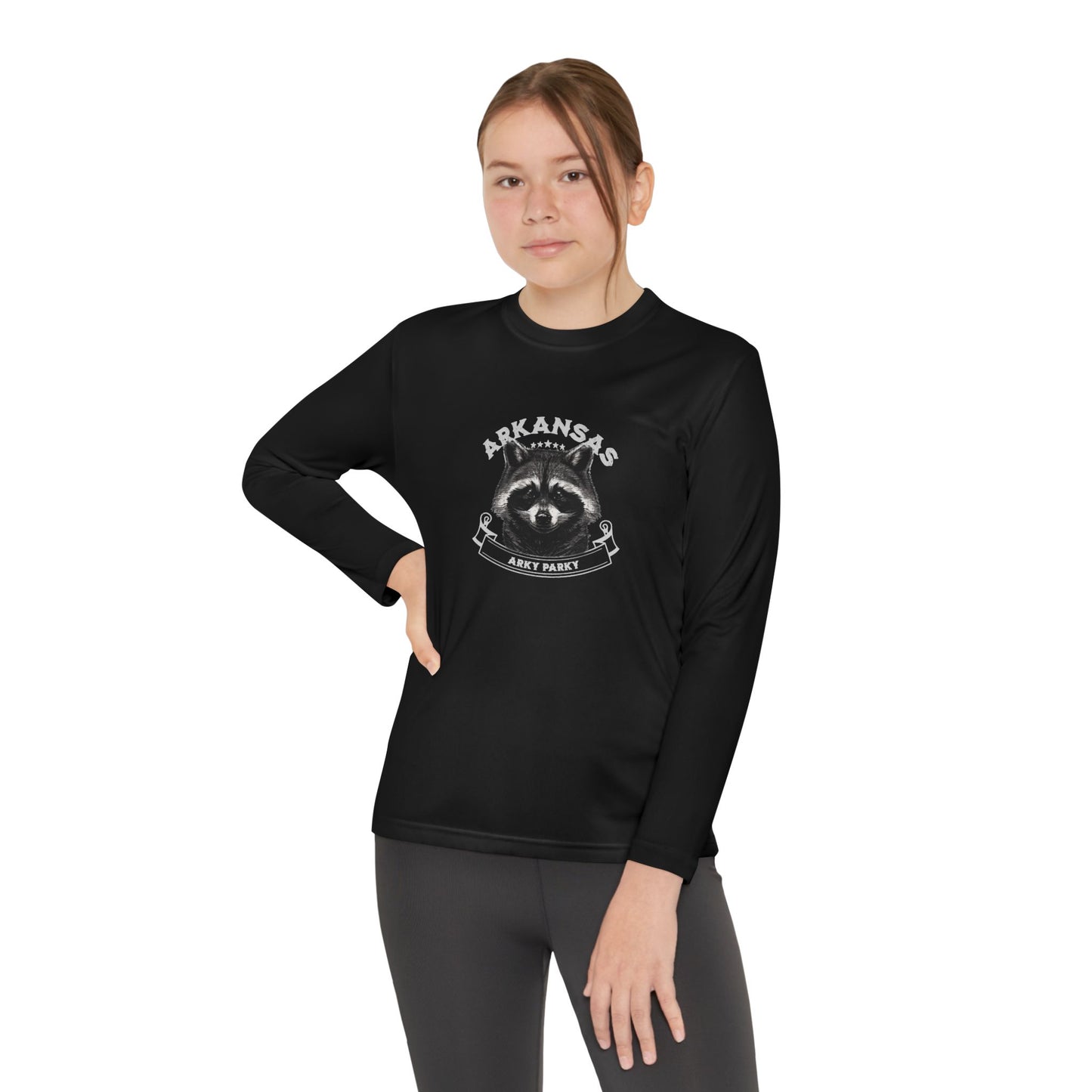 Arky Parky "Raccoon" Youth Long Sleeve Competitor Tee – Arkansas Adventure