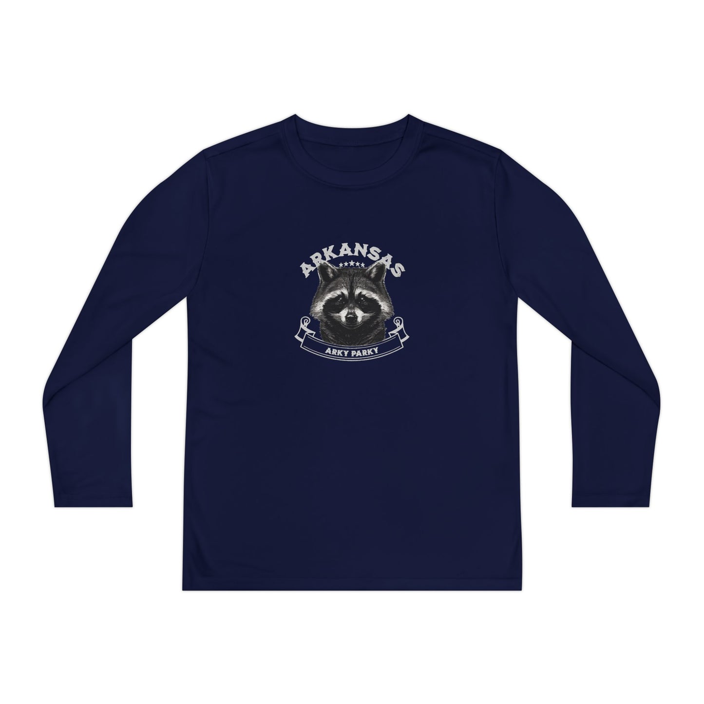 Arky Parky "Raccoon" Youth Long Sleeve Competitor Tee – Arkansas Adventure