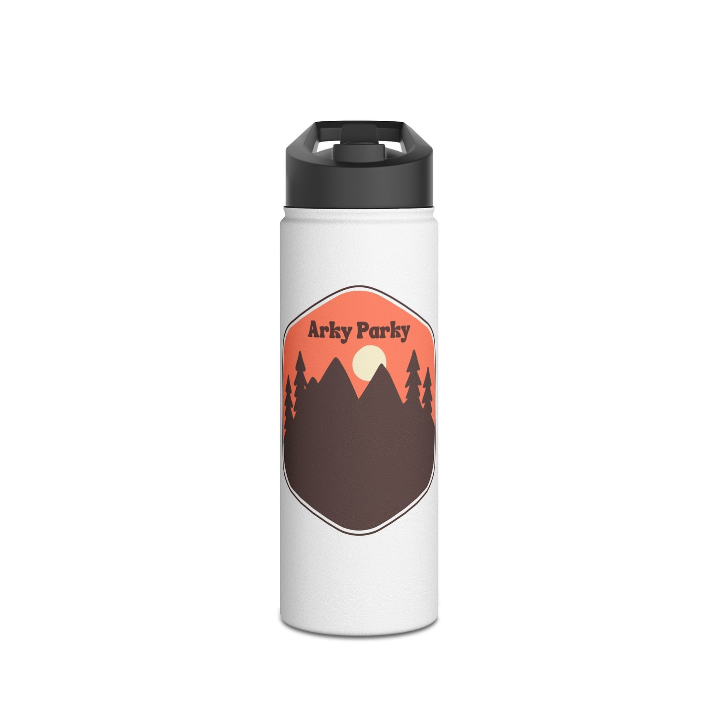 Arky Parky "Moonlight Mountains" Stainless Steel Water Bottle, Standard Lid