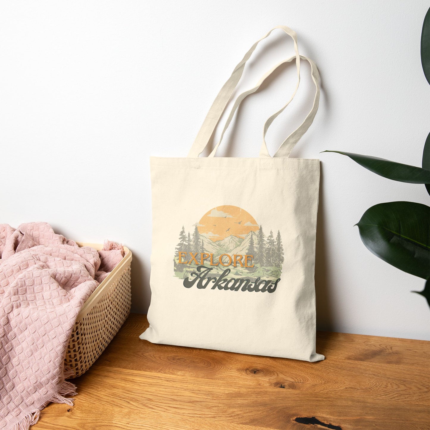 Explore Arkansas Canvas Tote Bag – Eco-Friendly Camping Tote | Arky Parky