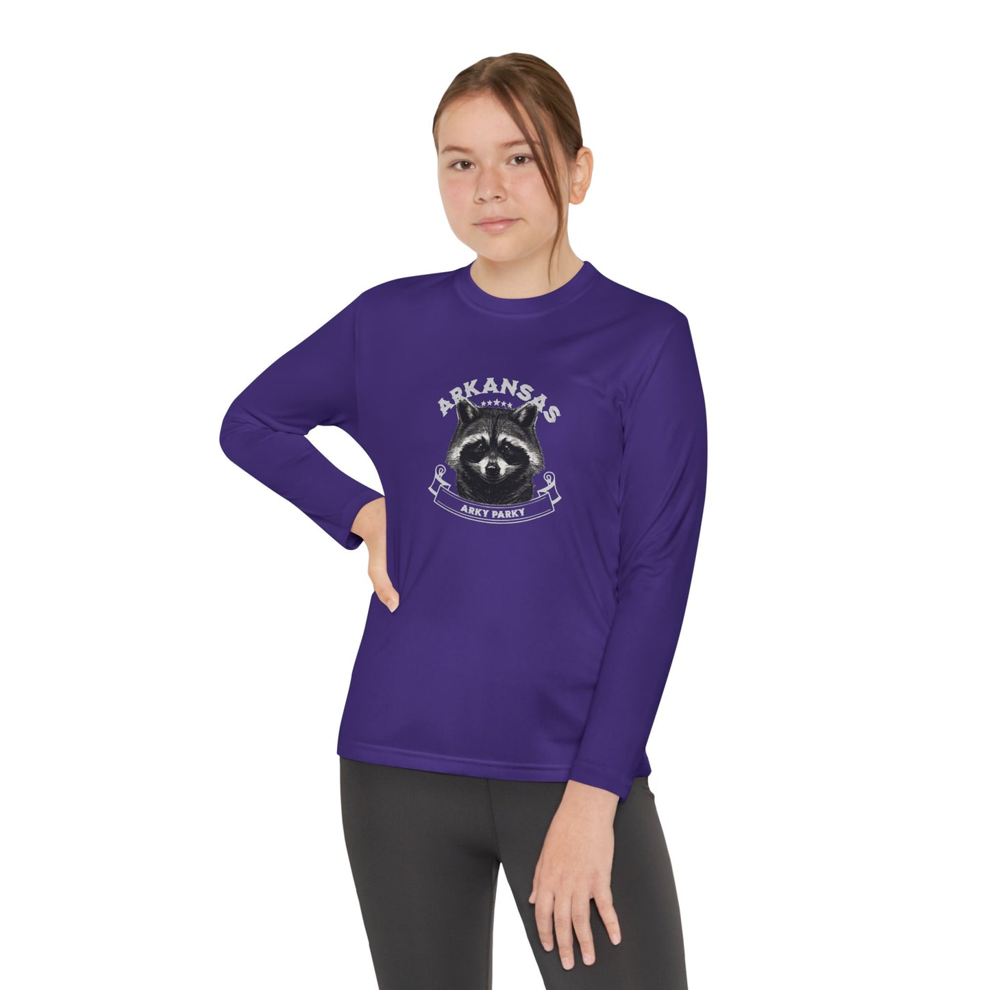 Arky Parky "Raccoon" Youth Long Sleeve Competitor Tee – Arkansas Adventure