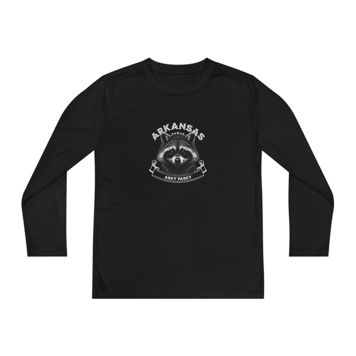 Arky Parky "Raccoon" Youth Long Sleeve Competitor Tee – Arkansas Adventure