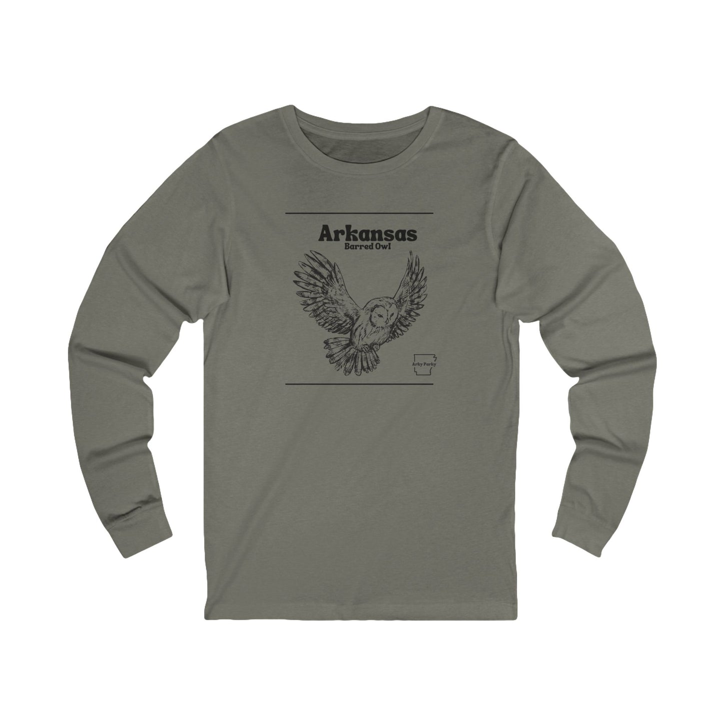 Arky Parky "Wilderness Collection: Arkansas, Barred Owl" Long Sleeve T-Shirt