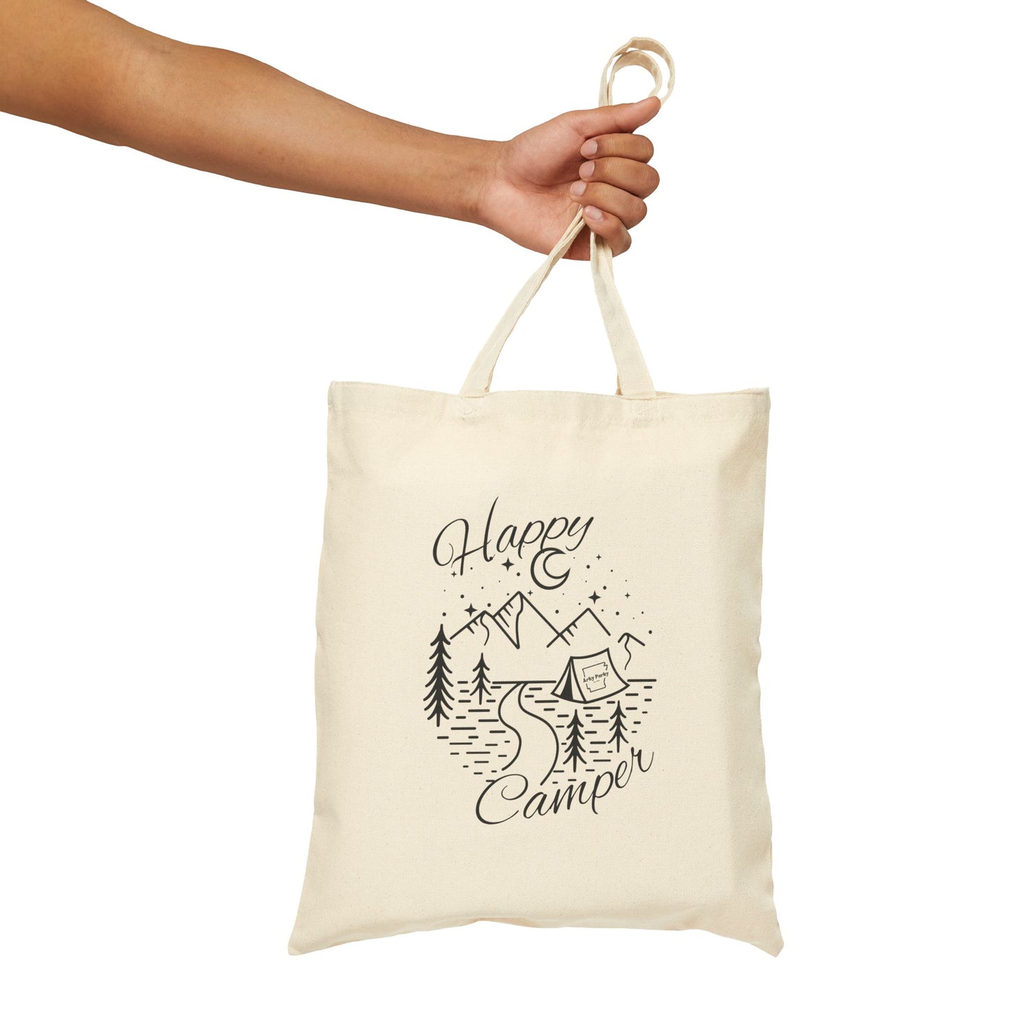 Happy Camper Canvas Tote Bag | Eco-Friendly Adventure Tote