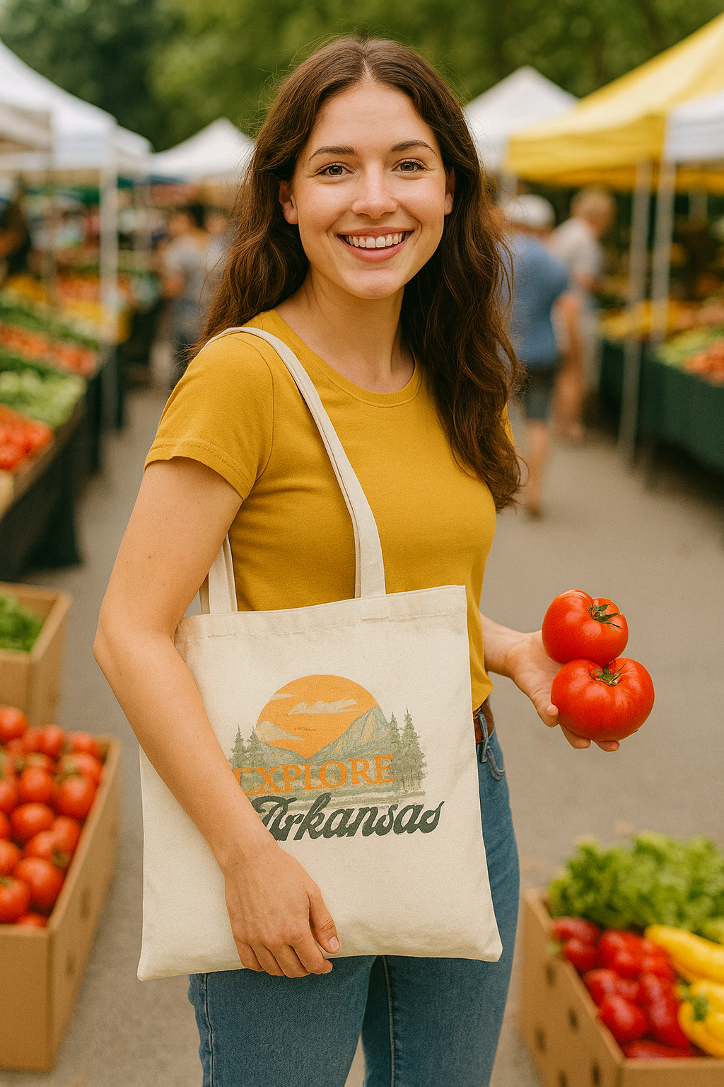 Explore Arkansas Canvas Tote Bag – Eco-Friendly Camping Tote | Arky Parky