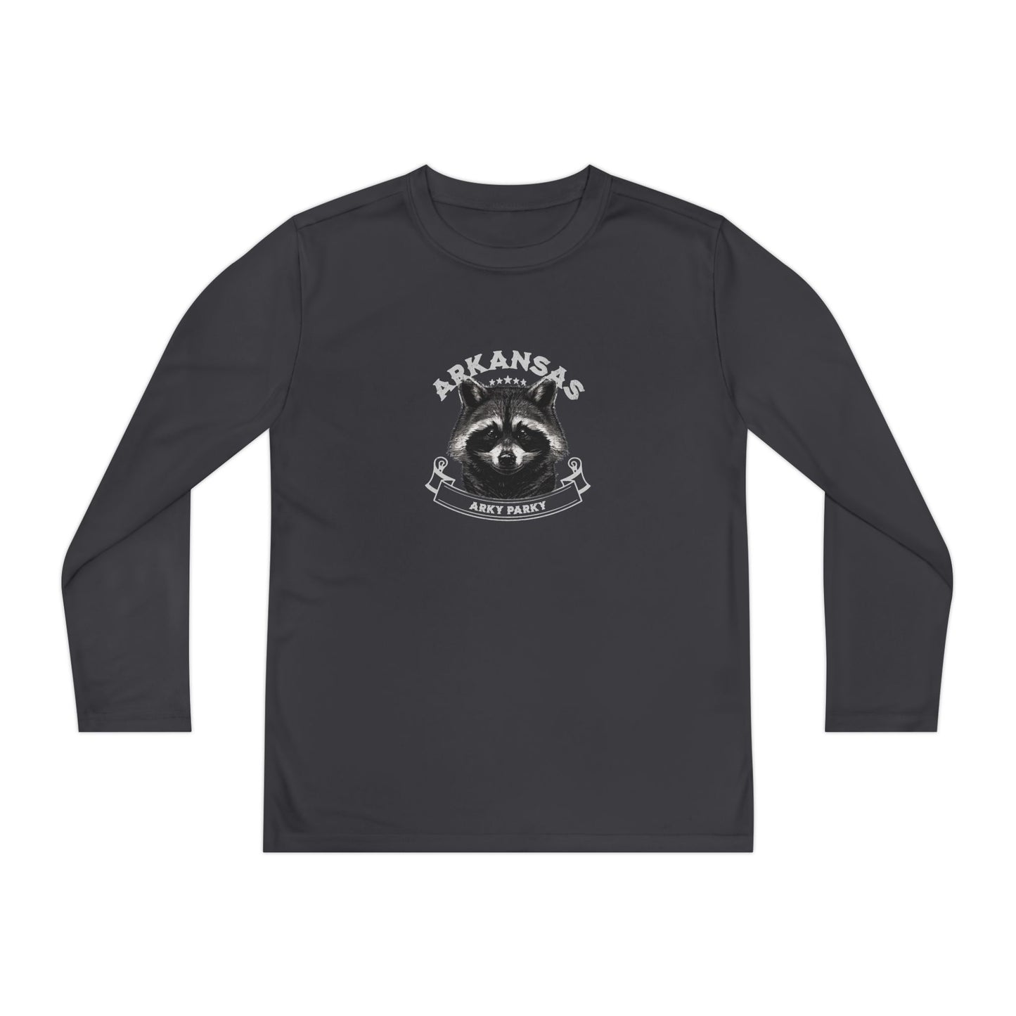 Arky Parky "Raccoon" Youth Long Sleeve Competitor Tee – Arkansas Adventure