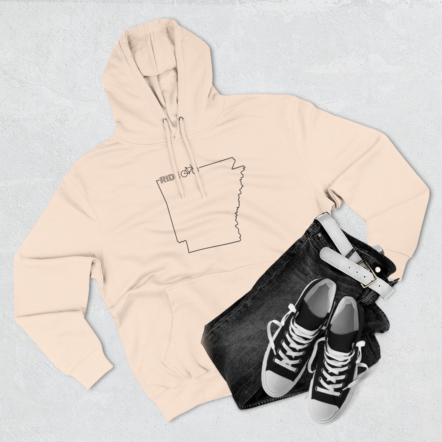 Fleece Hoodie - Arky Parky Ride Arkansas Bike Arkansas