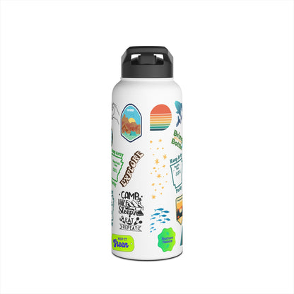 Arky Parky "Stickers" Stainless Steel Water Bottle