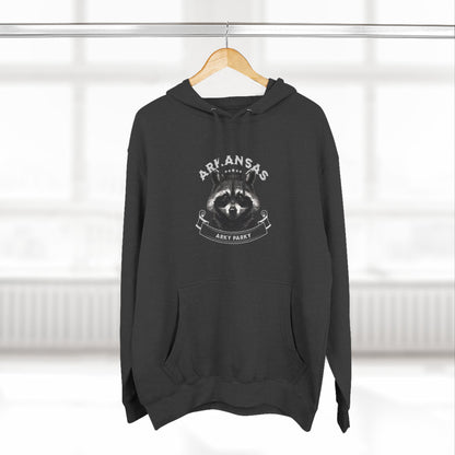 Arky Parky "Arkansas Raccoon" Three-Panel Fleece Lined Hoodie