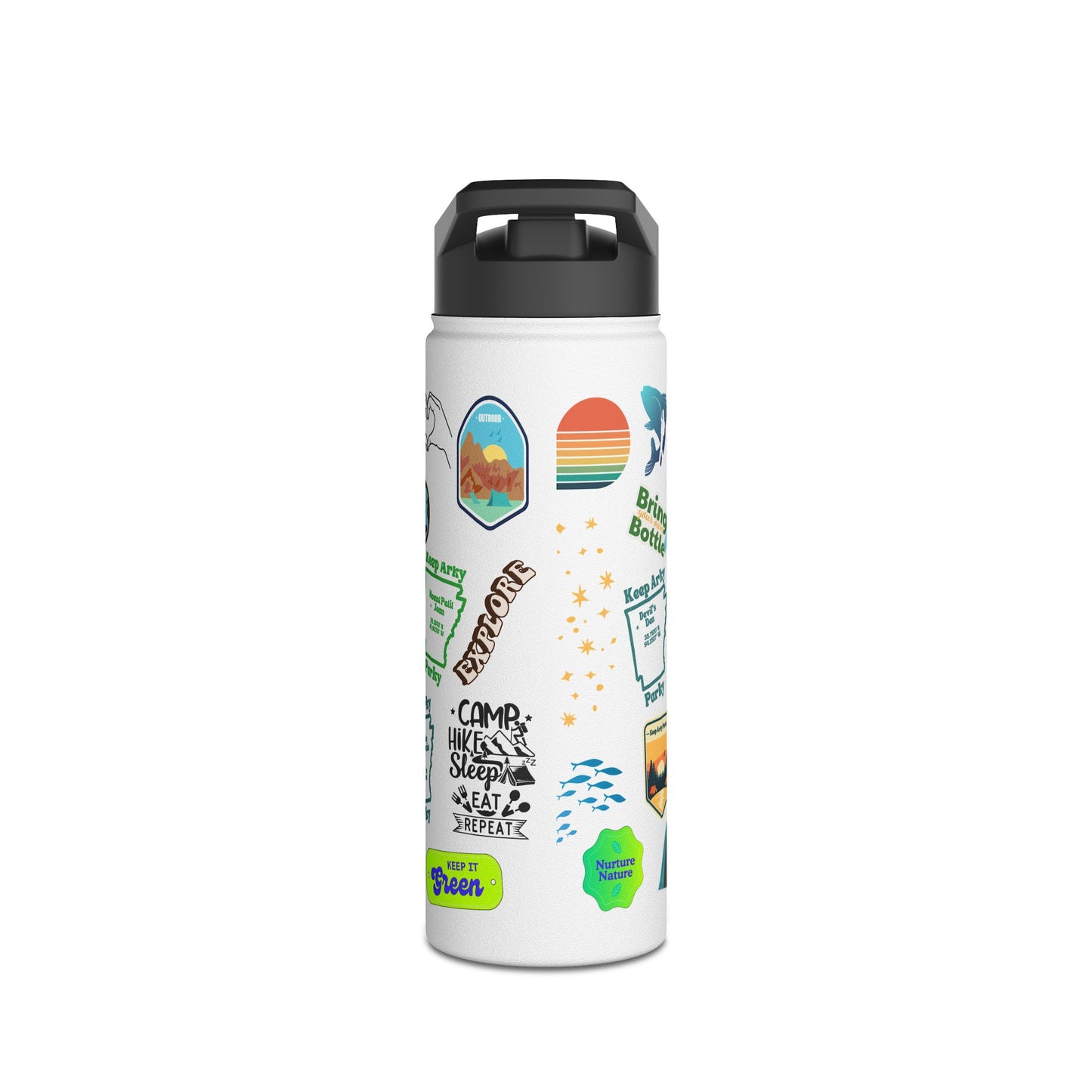 Arky Parky "Stickers" Stainless Steel Water Bottle