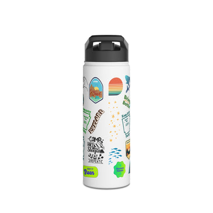 Arky Parky "Stickers" Stainless Steel Water Bottle