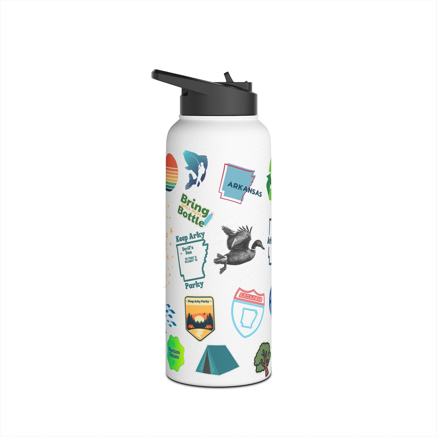 Arky Parky "Stickers" Stainless Steel Water Bottle