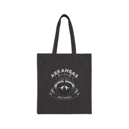 Arkansas Raccoon Canvas Tote Bag | Eco-Friendly Reusable Tote by Arky Parky