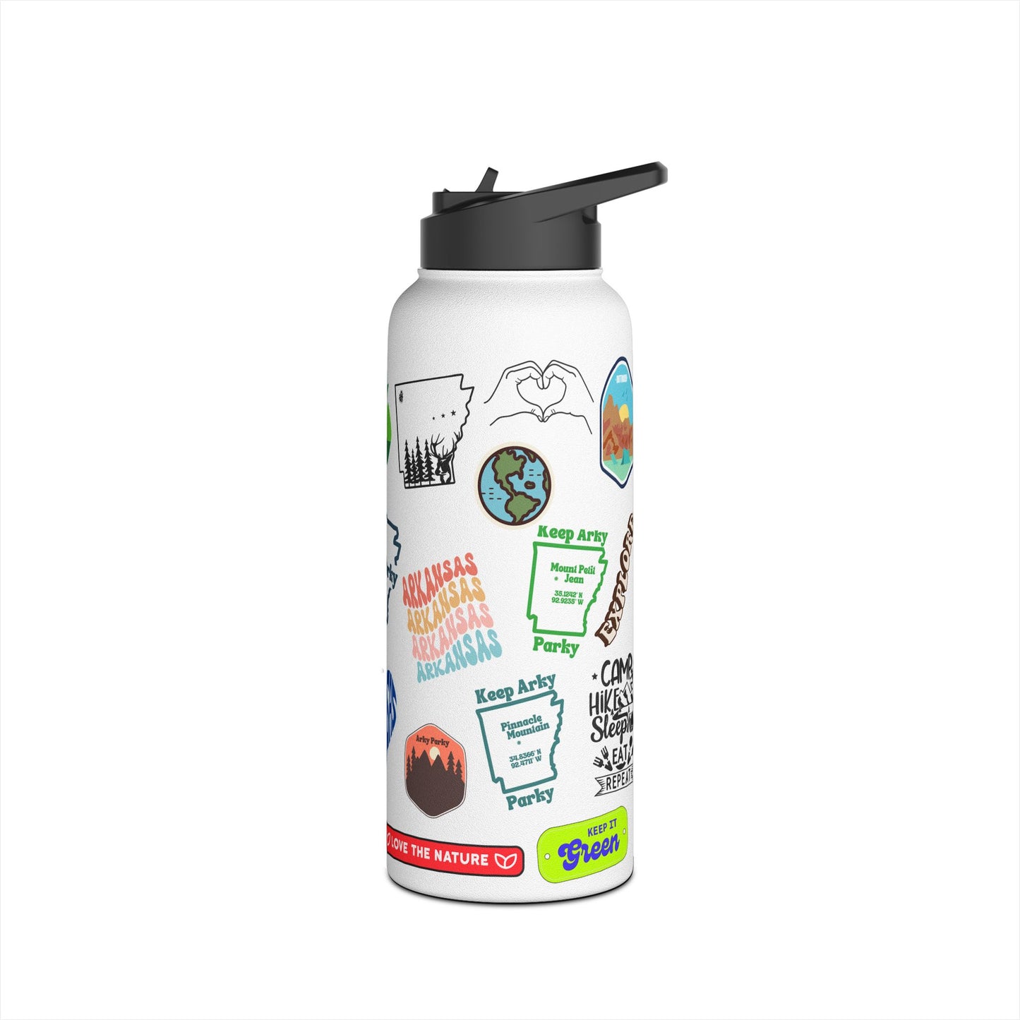 Arky Parky "Stickers" Stainless Steel Water Bottle