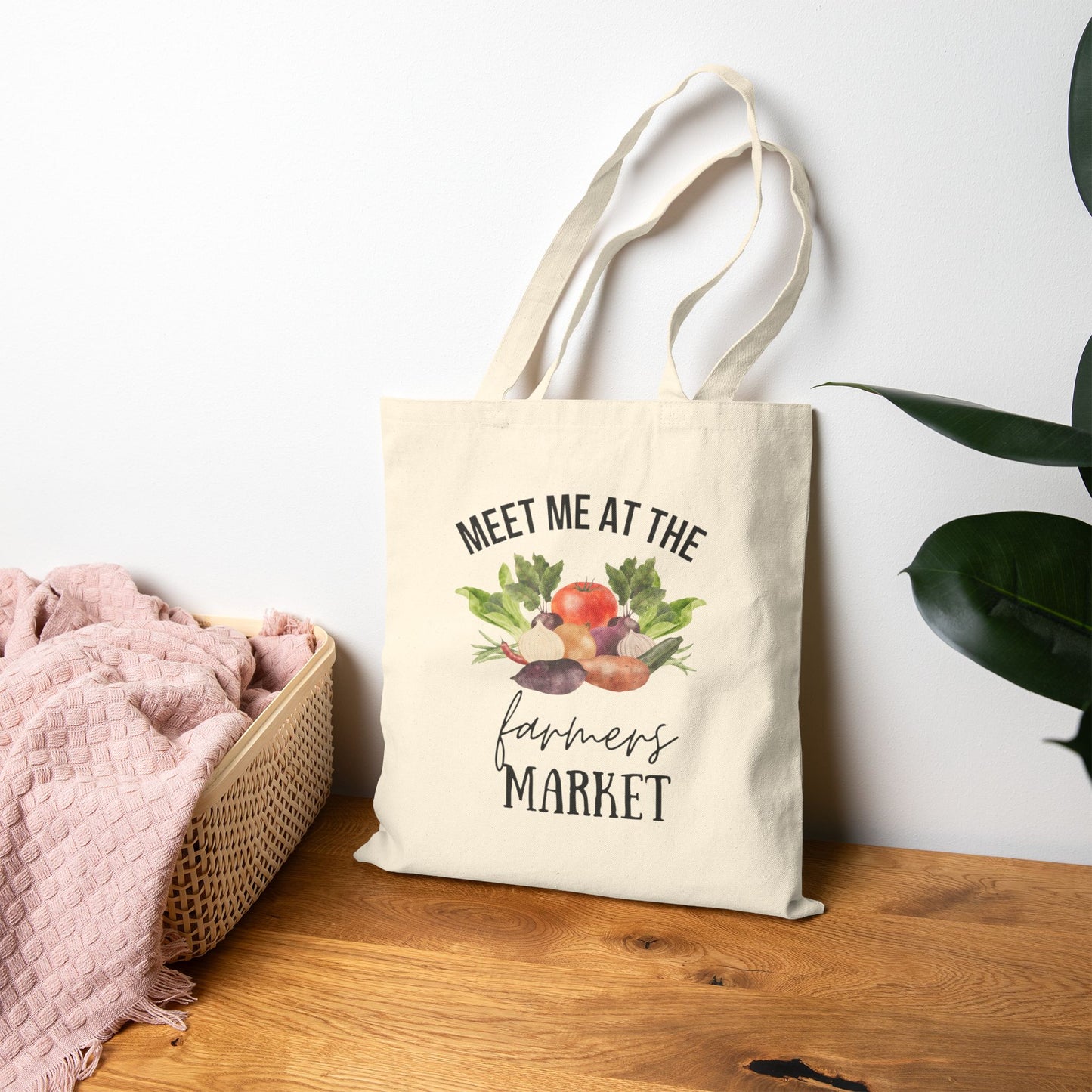Meet Me at the Farmers Market | Eco-Friendly Reusable Tote