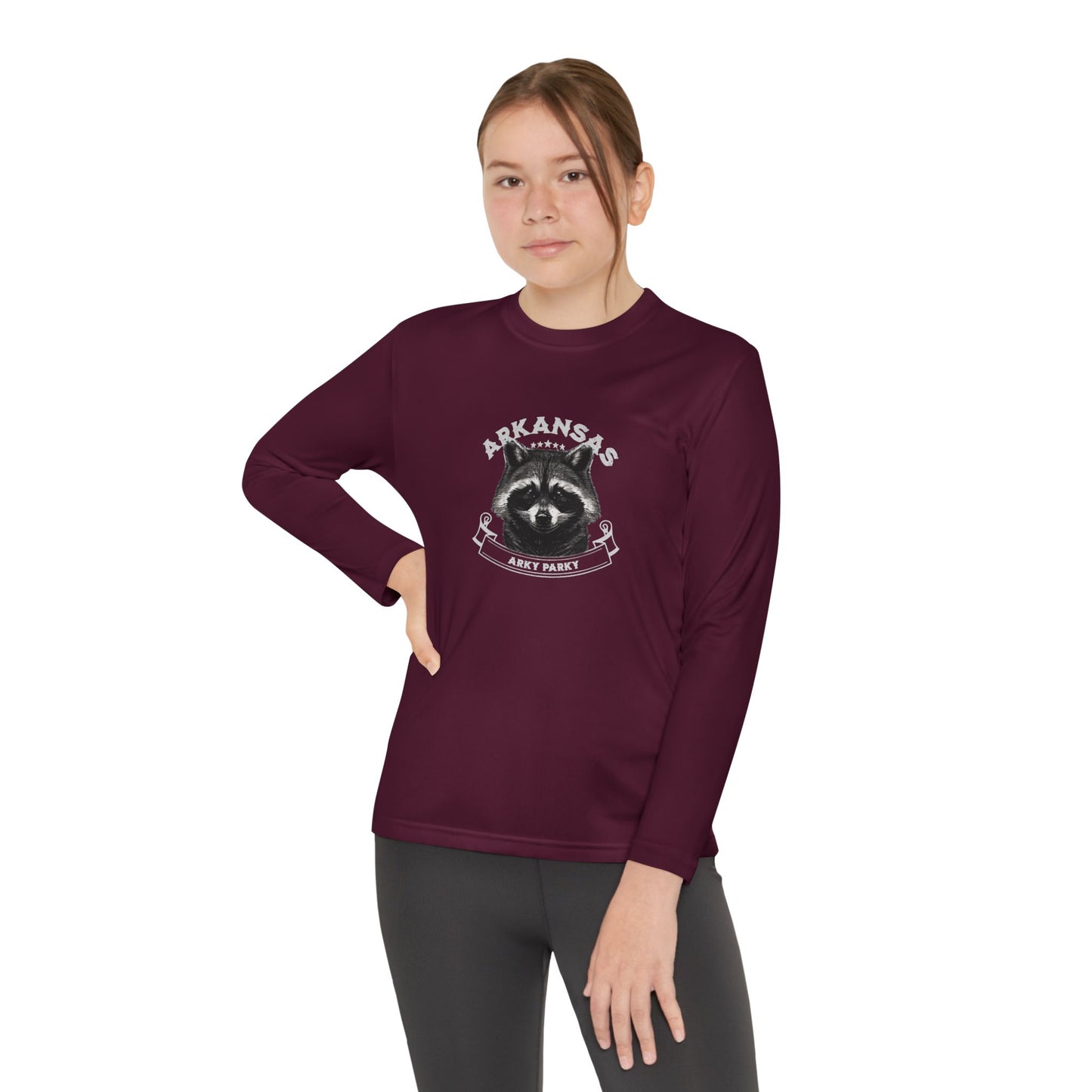 Arky Parky "Raccoon" Youth Long Sleeve Competitor Tee – Arkansas Adventure