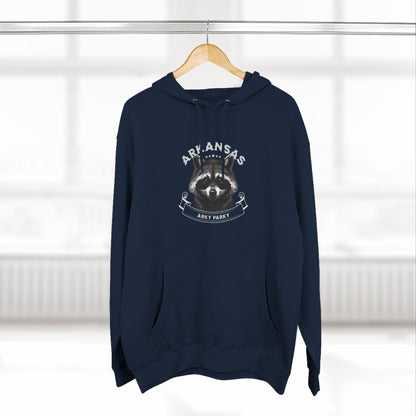 Arky Parky "Arkansas Raccoon" Three-Panel Fleece Lined Hoodie
