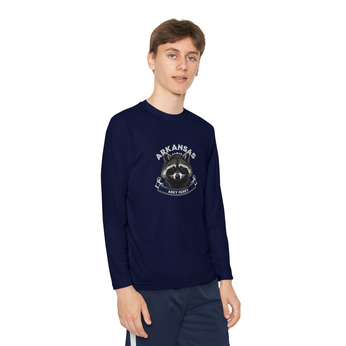 Arky Parky "Raccoon" Youth Long Sleeve Competitor Tee – Arkansas Adventure