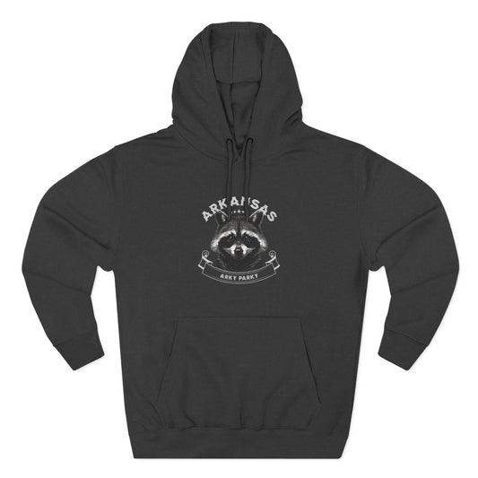 Arky Parky "Arkansas Raccoon" Three-Panel Fleece Lined Hoodie