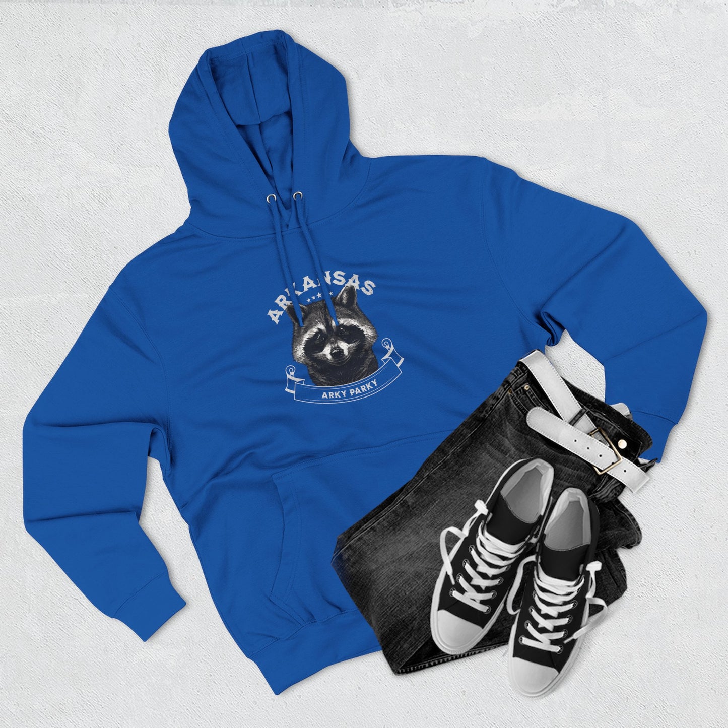 Arky Parky "Arkansas Raccoon" Three-Panel Fleece Lined Hoodie