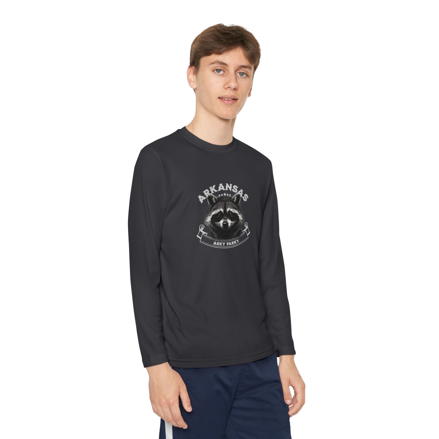 Arky Parky "Raccoon" Youth Long Sleeve Competitor Tee – Arkansas Adventure