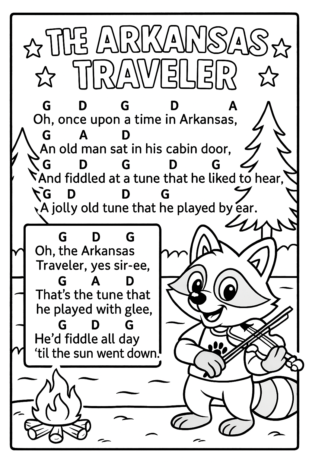 Arky Parky's Arkansas State Park Coloring Book