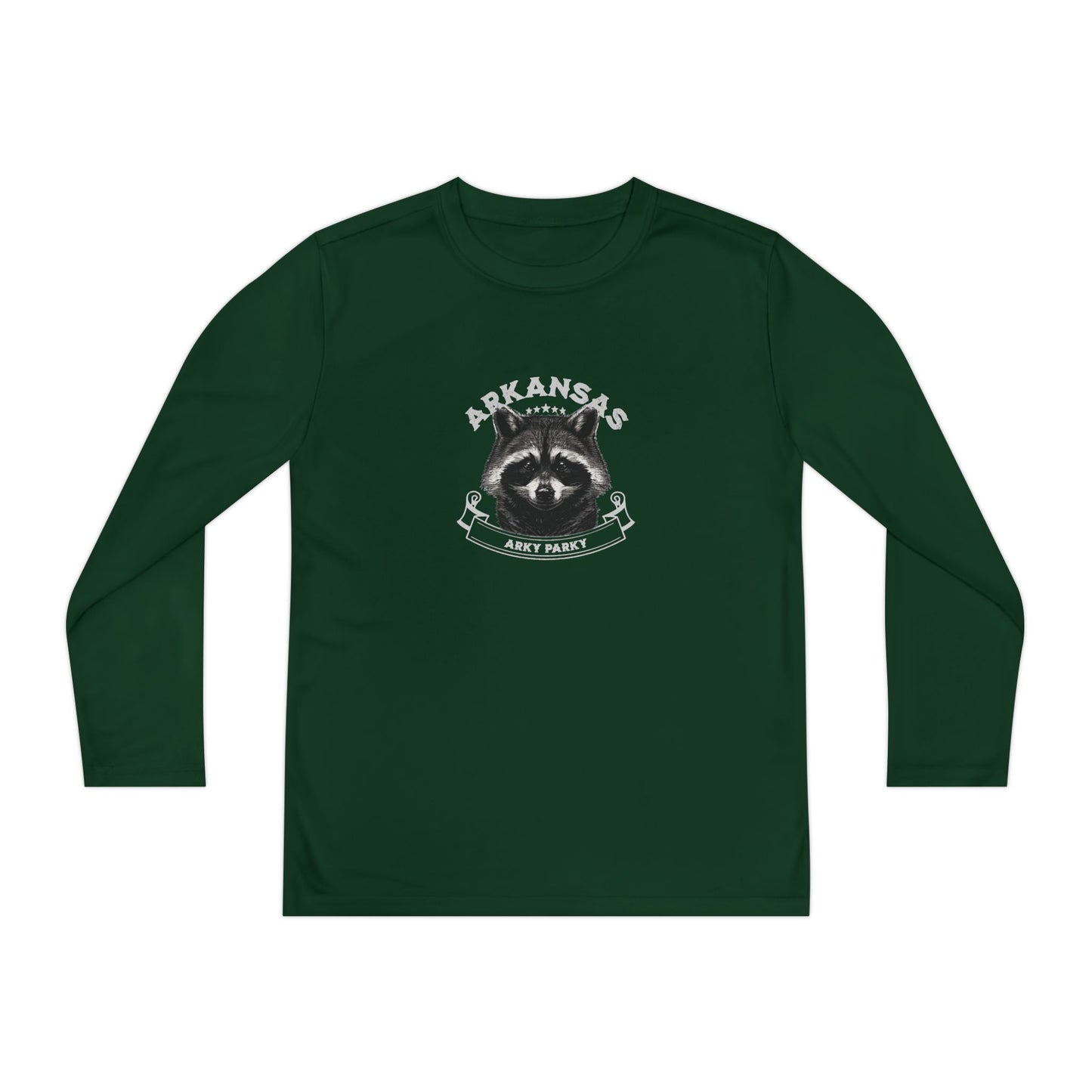Arky Parky "Raccoon" Youth Long Sleeve Competitor Tee – Arkansas Adventure