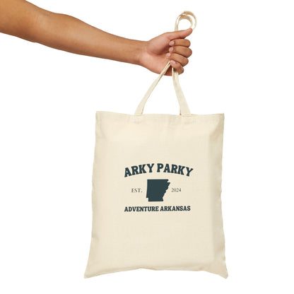Arky Parky Adventure Arkansas Canvas Tote Bag – Eco-Friendly Cycling Tote