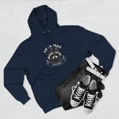 Arky Parky "Arkansas Raccoon" Three-Panel Fleece Lined Hoodie