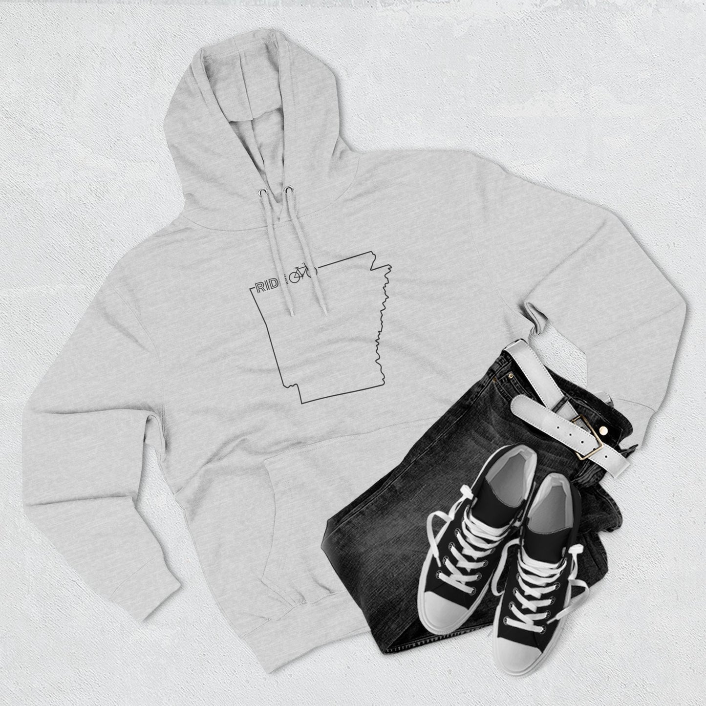 Fleece Hoodie - Arky Parky Ride Arkansas Bike Arkansas