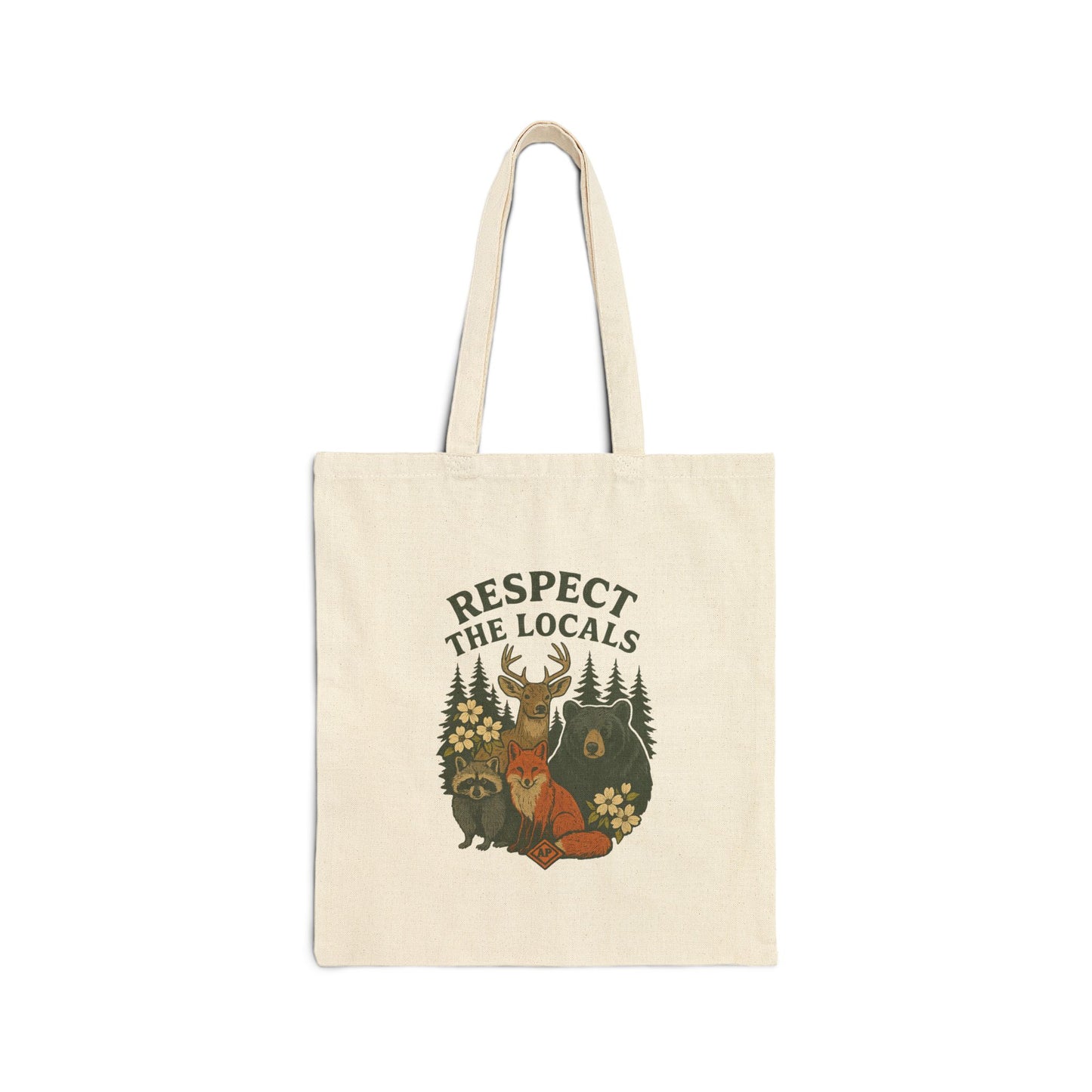 Respect the Locals Canvas Tote Bag | Eco-Friendly Wildlife Tote