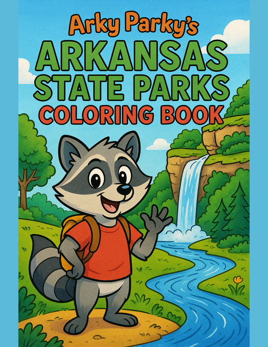 Arky Parky's Arkansas State Park Coloring Book