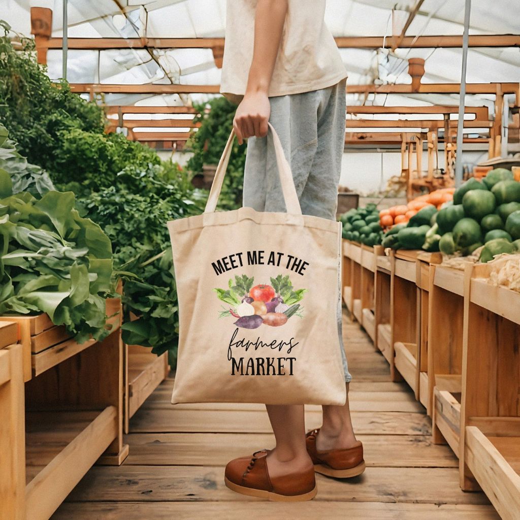Meet Me at the Farmers Market | Eco-Friendly Reusable Tote