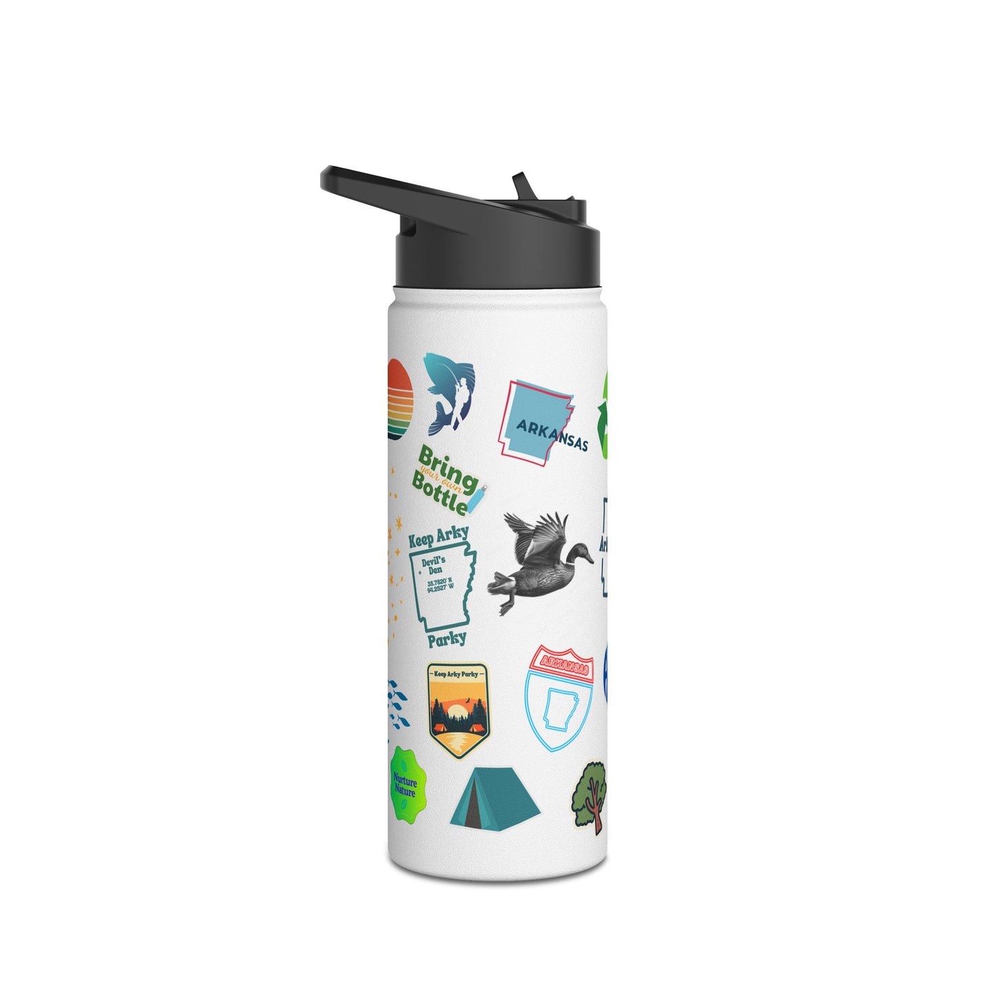 Arky Parky "Stickers" Stainless Steel Water Bottle