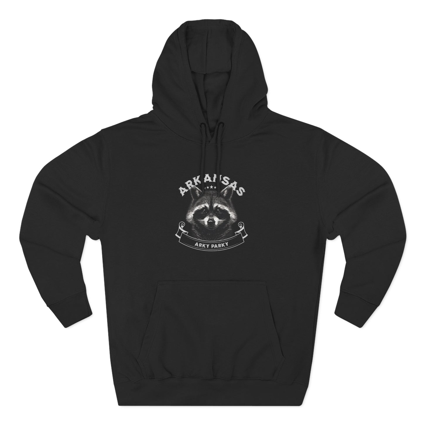 Arky Parky "Arkansas Raccoon" Three-Panel Fleece Lined Hoodie