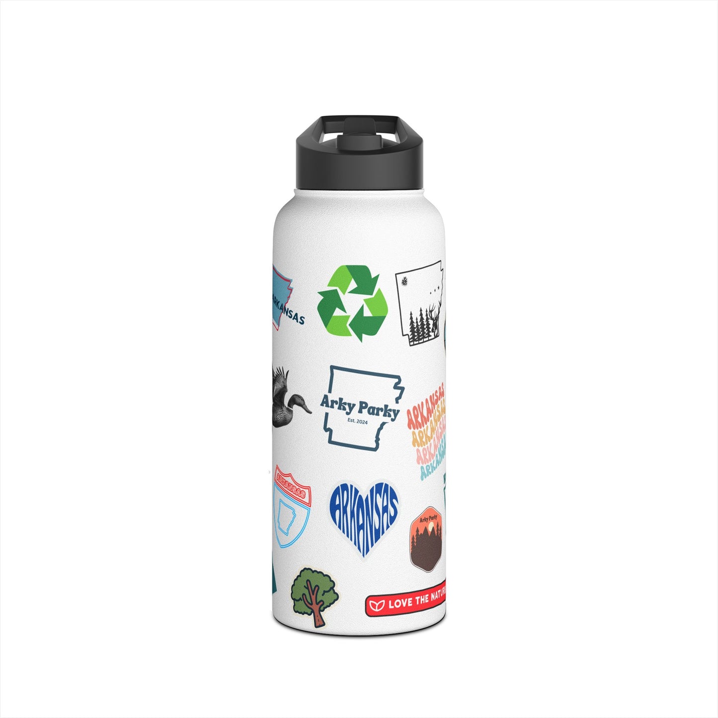 Arky Parky "Stickers" Stainless Steel Water Bottle