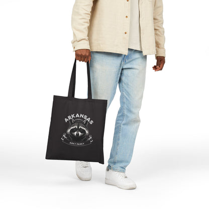 Arkansas Raccoon Canvas Tote Bag | Eco-Friendly Reusable Tote by Arky Parky