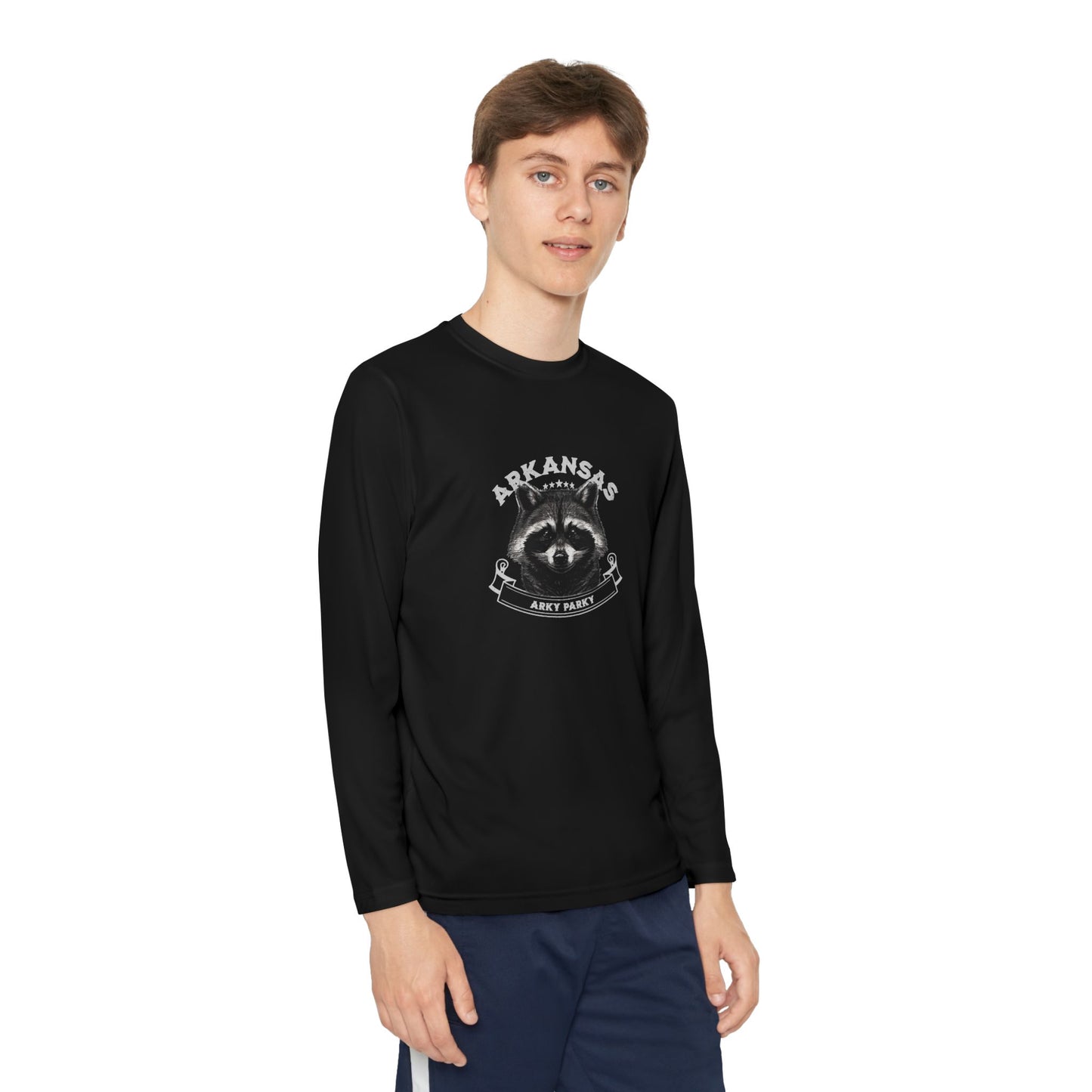 Arky Parky "Raccoon" Youth Long Sleeve Competitor Tee – Arkansas Adventure