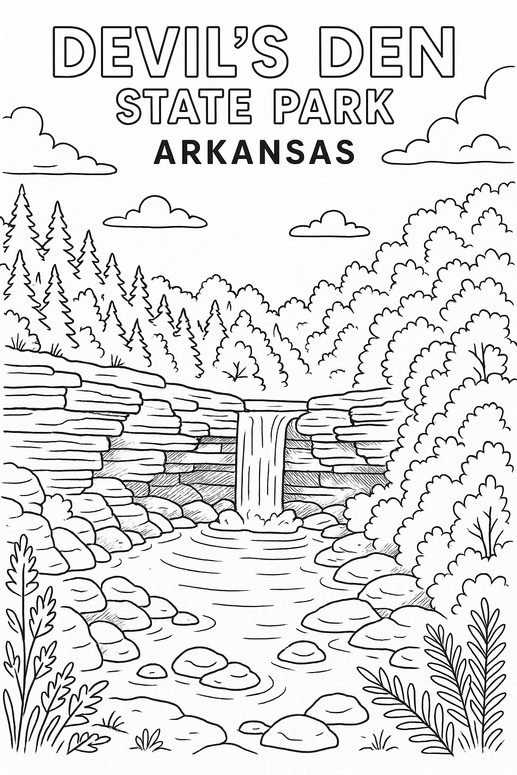 Arky Parky's Arkansas State Park Coloring Book