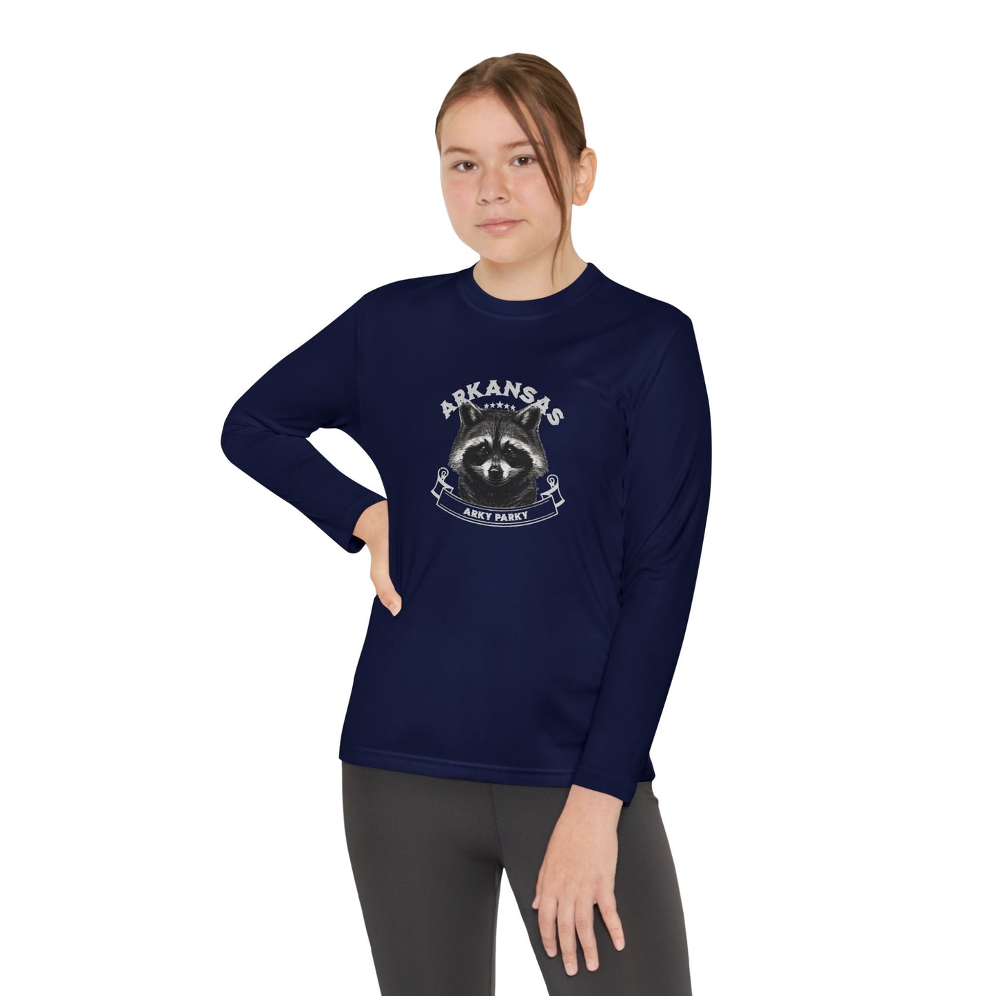 Arky Parky "Raccoon" Youth Long Sleeve Competitor Tee – Arkansas Adventure