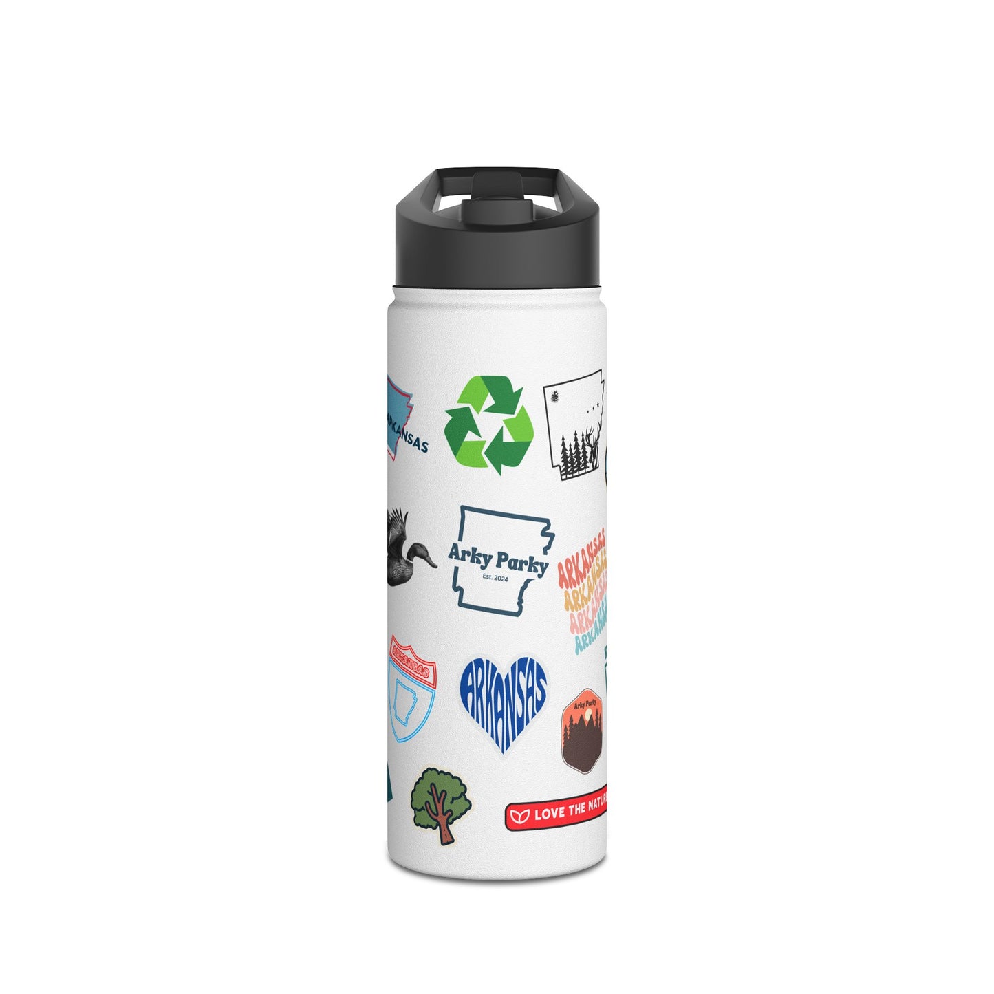 Arky Parky "Stickers" Stainless Steel Water Bottle