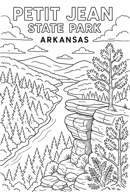 Arky Parky's Arkansas State Park Coloring Book