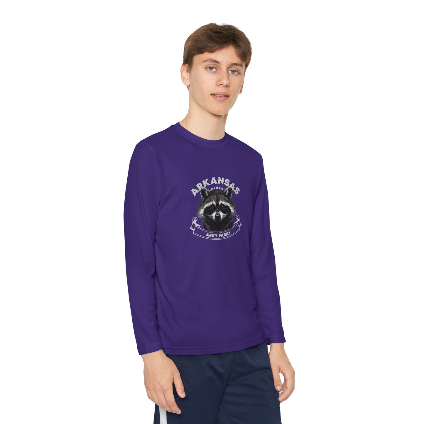 Arky Parky "Raccoon" Youth Long Sleeve Competitor Tee – Arkansas Adventure
