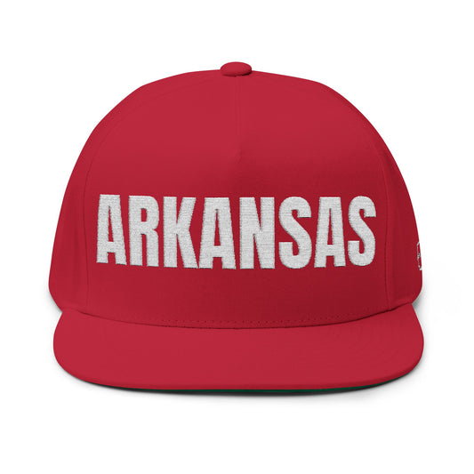 Arkansas Hat – Red Embroidered ARKANSAS Snapback | Arkansas Pride Hat | Arkansas Gift | Outdoor Lifestyle Cap | Arky Parky